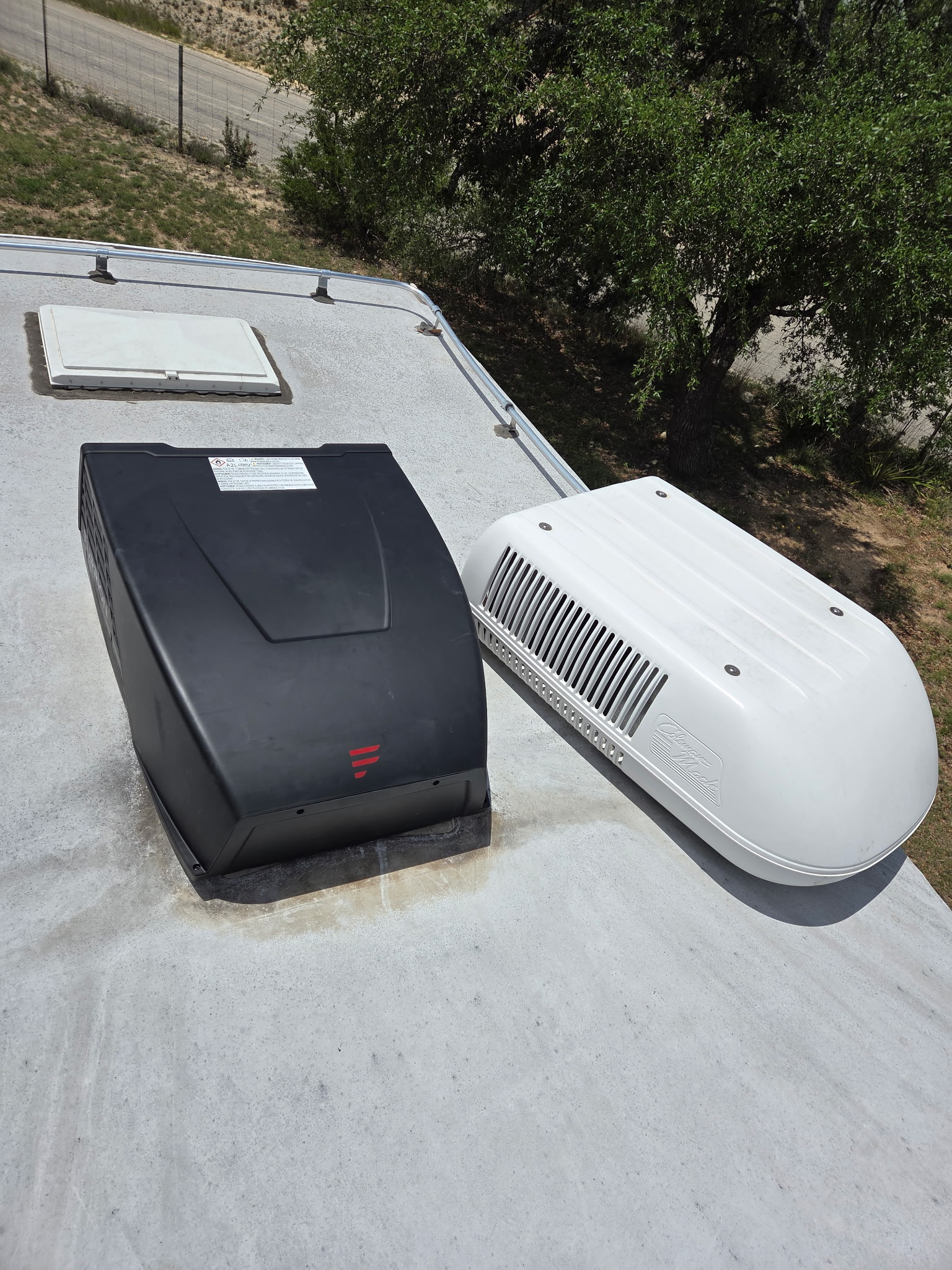 New AC unit installed on RV roof